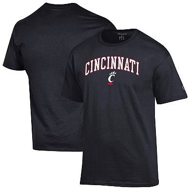 Men's�Champion Black Cincinnati Bearcats Arch Over Logo T-Shirt
