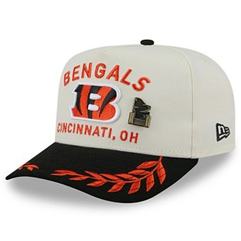 Men's New Era Cream/Black Cincinnati Bengals 2025 NFL Draft A-Frame 59FIFTY Fitted Hat