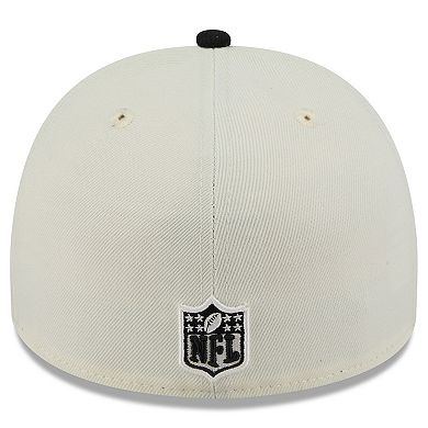 Men's New Era Cream/Black Cincinnati Bengals 2025 NFL Draft A-Frame 59FIFTY Fitted Hat