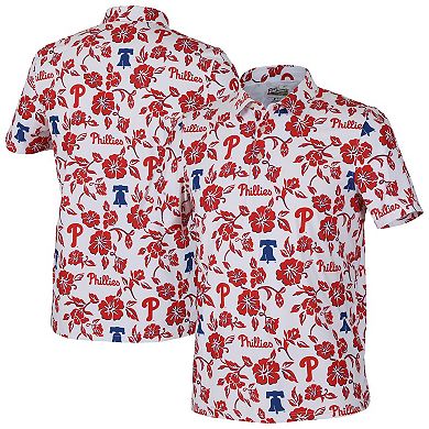 Men's Reyn Spooner White Philadelphia Phillies Pua Performance Polo