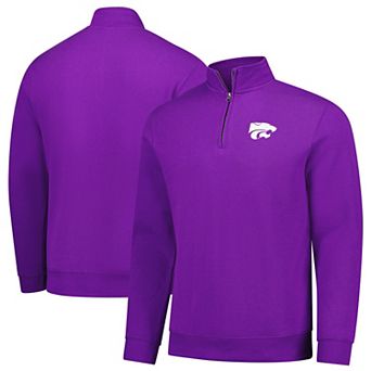 Men's Purple Kansas State Wildcats Premium Fleece Quarter-Zip Pullover