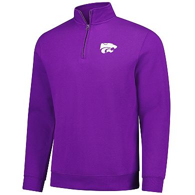 Men's Purple Kansas State Wildcats Premium Fleece Quarter-Zip Pullover