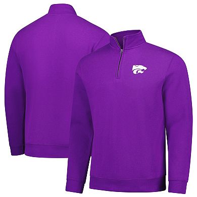 Men's Purple Kansas State Wildcats Premium Fleece Quarter-Zip Pullover