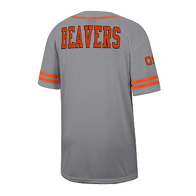 Men's Colosseum Gray Oregon State Beavers Free Spirited Baseball Jersey