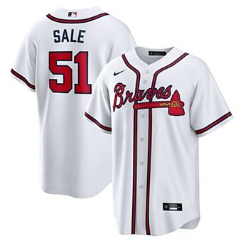 Men's Nike Chris Sale White Atlanta Braves Home Replica Jersey