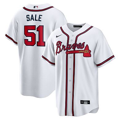 Men's Nike Chris Sale White Atlanta Braves Home Replica Jersey