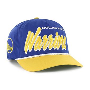 Men's '47 Royal/Gold Golden State Warriors Dropshadow Rope Hitch Adjustable Hat