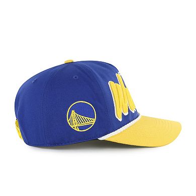 Men's '47 Royal/Gold Golden State Warriors Dropshadow Rope Hitch Adjustable Hat