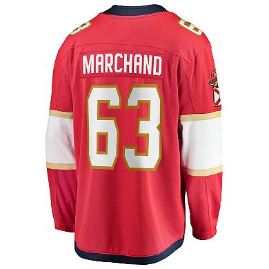 Men's Fanatics Brad Marchand Red Florida Panthers Home Breakaway Jersey