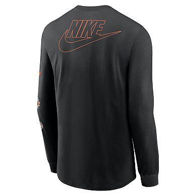 Men's Nike Black San Francisco Giants Cooperstown Collection Knockout Long Sleeve T-Shirt
