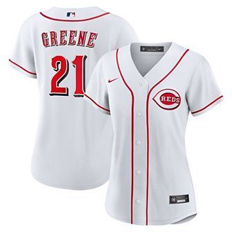 Women's Nike Hunter Greene White Cincinnati Reds Home Replica Jersey