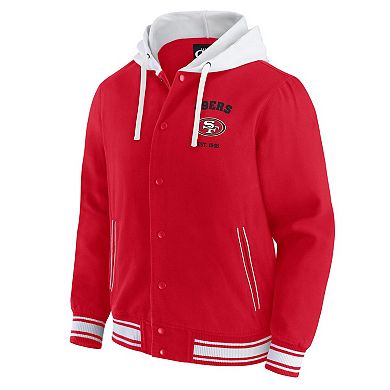 Men's Darius Rucker Collection by Fanatics Scarlet San Francisco 49ers Full-Snap Hoodie Jacket
