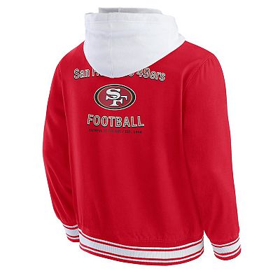 Men's Darius Rucker Collection by Fanatics Scarlet San Francisco 49ers Full-Snap Hoodie Jacket