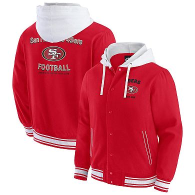 Men's Darius Rucker Collection by Fanatics Scarlet San Francisco 49ers Full-Snap Hoodie Jacket