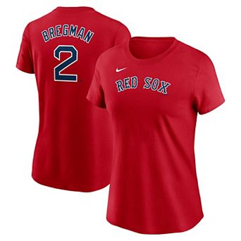 Women's Nike Alex Bregman Red Boston Red Sox Fuse Name & Number T-Shirt