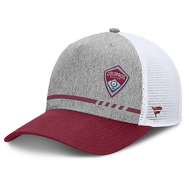 Men's Fanatics Heather Gray Colorado Rapids Low Block Trucker Adjustable Hat