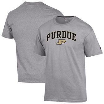 Men's Champion Heather Gray Purdue Boilermakers Arch Over Logo T-Shirt