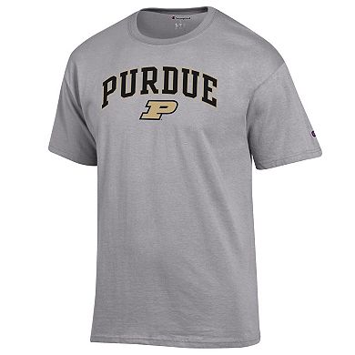 Men's Champion Heather Gray Purdue Boilermakers Arch Over Logo T-Shirt
