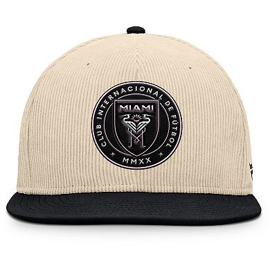 Men's Fanatics Cream Inter Miami CF Tempo Corduroy Snapback Hat
