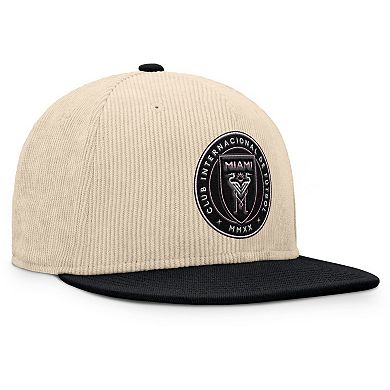 Men's Fanatics Cream Inter Miami CF Tempo Corduroy Snapback Hat