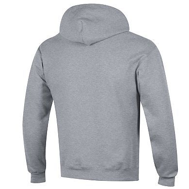 Men's Champion Heather Gray Indiana Hoosiers Arched Logo Fleece Pullover Hoodie