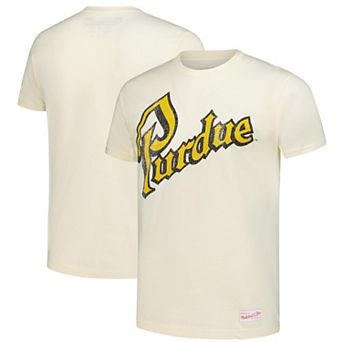 Men's Mitchell & Ness Cream Purdue Boilermakers Vintage Tone T-Shirt