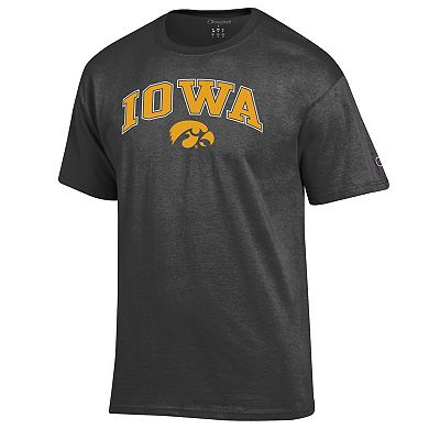 Men's Champion Charcoal Iowa Hawkeyes Arched Logo T-Shirt