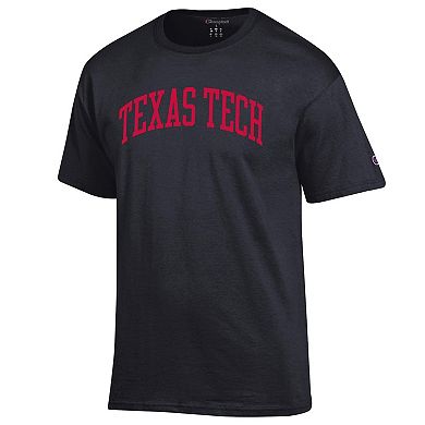 Men's Champion Black Texas Tech Red Raiders Basic Arch T-Shirt