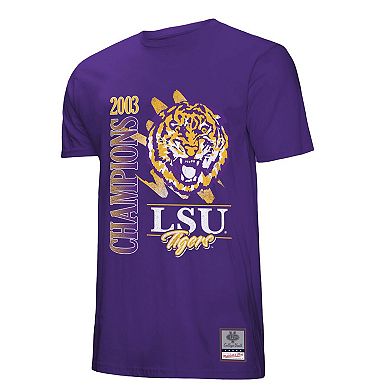 Men's Mitchell & Ness Purple LSU Tigers Retro Brush Mineral Wash T-Shirt