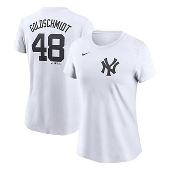 Women's Nike Paul Goldschmidt White New York Yankees Fuse Name & Number T-Shirt