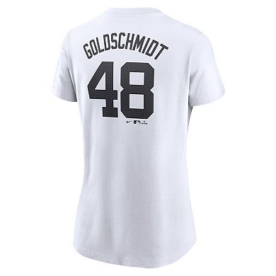 Women's Nike Paul Goldschmidt White New York Yankees Fuse Name & Number T-Shirt