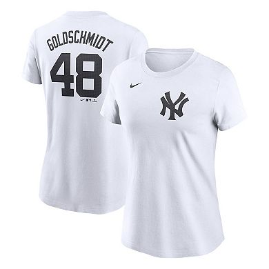 Women's Nike Paul Goldschmidt White New York Yankees Fuse Name & Number T-Shirt