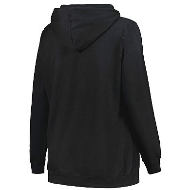 Women's Champion Black Penn State Nittany Lions Plus Size Heart & Soul Notch Neck Pullover