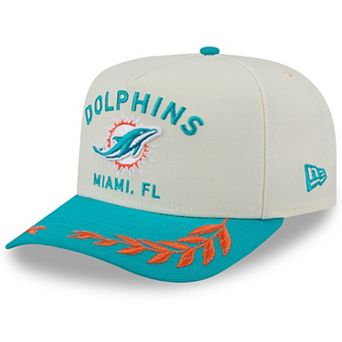 Men's New Era Cream/Aqua Miami Dolphins 2025 NFL Draft A-Frame 9FIFTY Snapback Hat