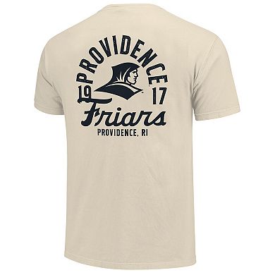 Men's Cream Providence Friars Comfort Colors Mascot Overlay T-Shirt