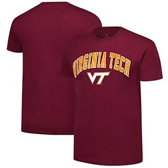 Men's Maroon Virginia Tech Hokies Basic Distressed Arch Mascot T-Shirt