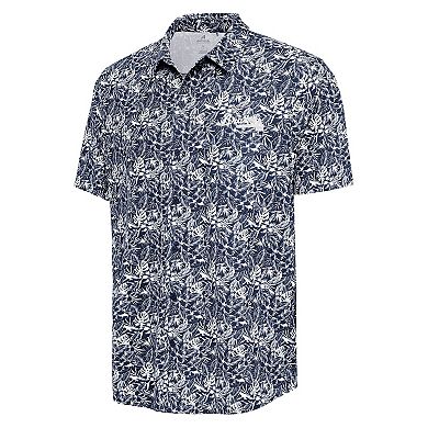 Men's Antigua Navy Atlanta Braves Resort Button-Up Shirt