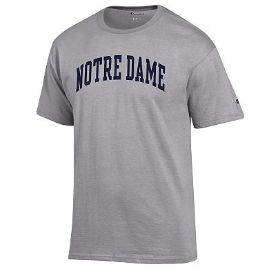 Men's Champion Heather Gray Notre Dame Fighting Irish Basic Arch T-Shirt