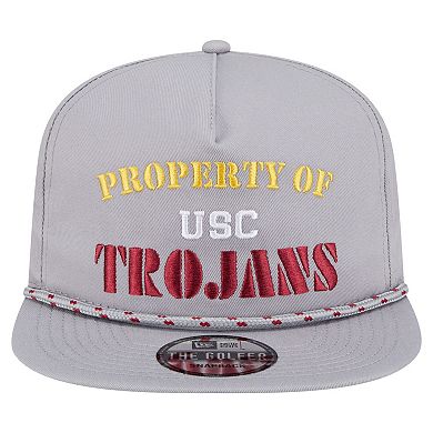 Men's New Era Gray USC Trojans Golfer Vintage Adjustable Hat