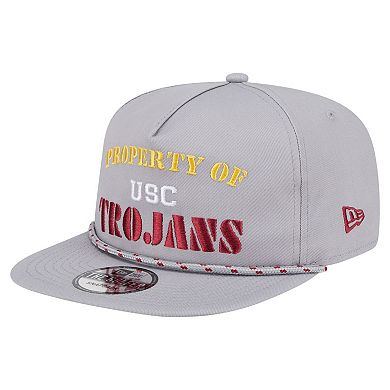 Men's New Era Gray USC Trojans Golfer Vintage Adjustable Hat