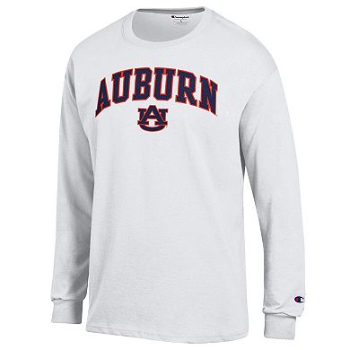 Men's�Champion White Auburn Tigers Arch Over Logo Long Sleeve T-Shirt