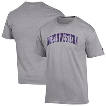 Men's Champion Heather Gray Northwestern Wildcats Basic Arch T-Shirt