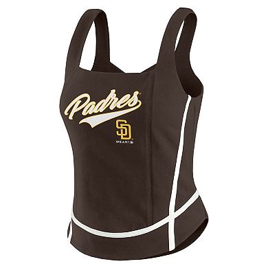 Women's WEAR by Erin Andrews Brown San Diego Padres Square Neck Tank Top