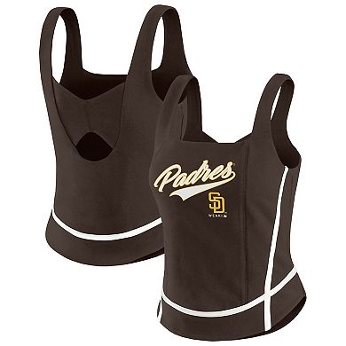 Women's WEAR by Erin Andrews Brown San Diego Padres Square Neck Tank Top