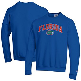 Men's Champion Royal Florida Gators Arch Over Logo Pullover Sweatshirt