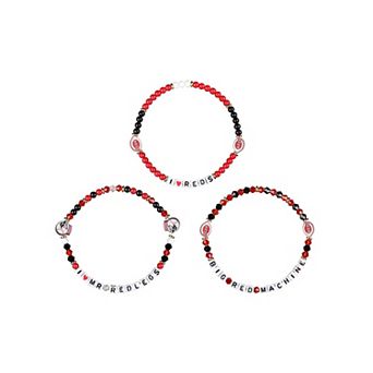 FOCO Cincinnati Reds 3-Pack Friendship Bracelet Set