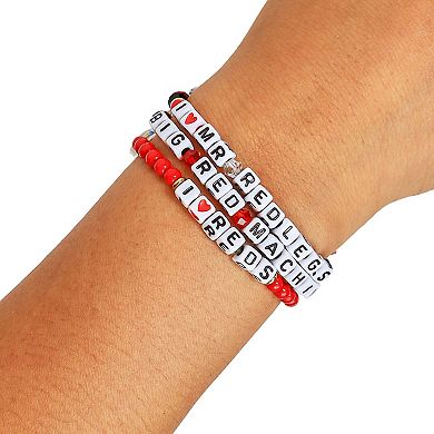 FOCO Cincinnati Reds 3-Pack Friendship Bracelet Set