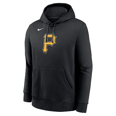 Men's Nike Black Pittsburgh Pirates Logo Club Fleece Pullover Hoodie