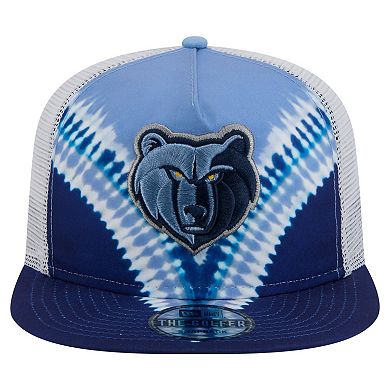 Men's New Era Navy/Light Blue Memphis Grizzlies Throwback Dye Golfer Snapback Hat