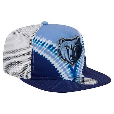 Men's New Era Navy/Light Blue Memphis Grizzlies Throwback Dye Golfer Snapback Hat